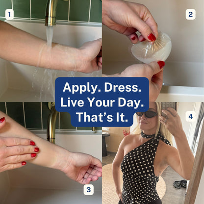 Apply. Dress. Live Your Day. That's It. Nipple Covers.